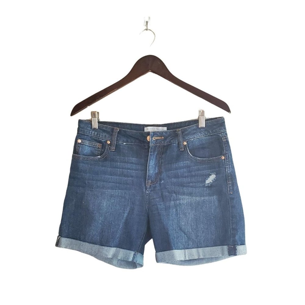 Truth & Theory Womens Jean Shorts Stretch Distressed 6 - Picture 7 of 7